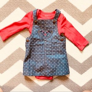Carters just for you overall dress outfit 6 months